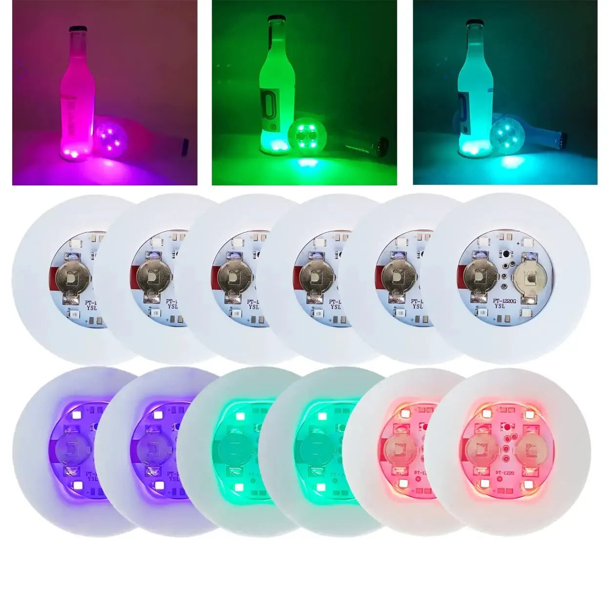 LED Coasters Light 5Pcs