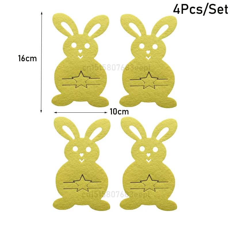 Easter Felt Cutlery Holder 4Pcs