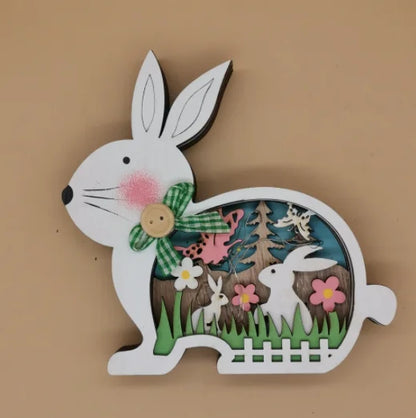 Wooden Easter Light Decoration