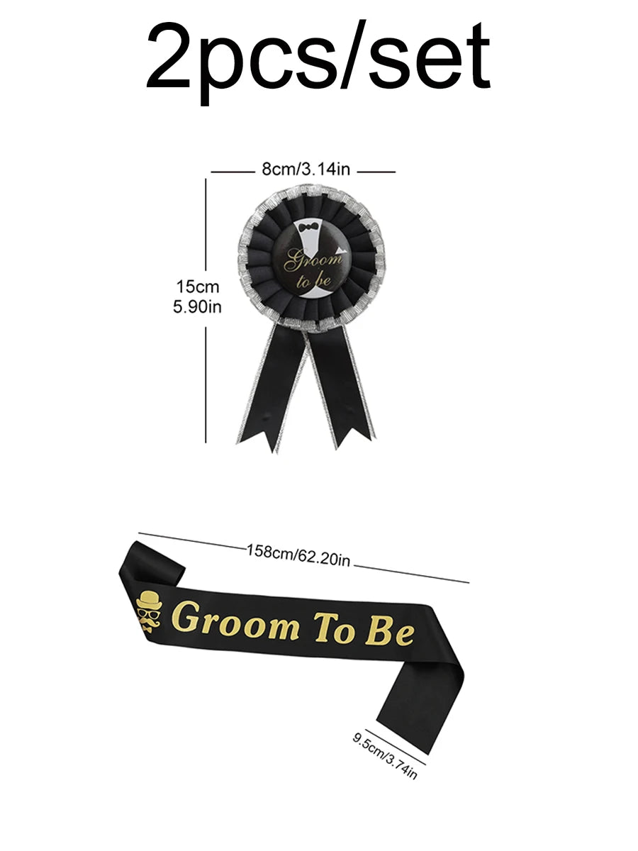 Bride/Groom To Be, Ribbon And Badge