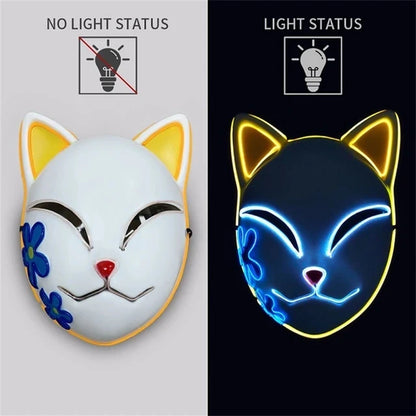 Neon LED Anime Mask