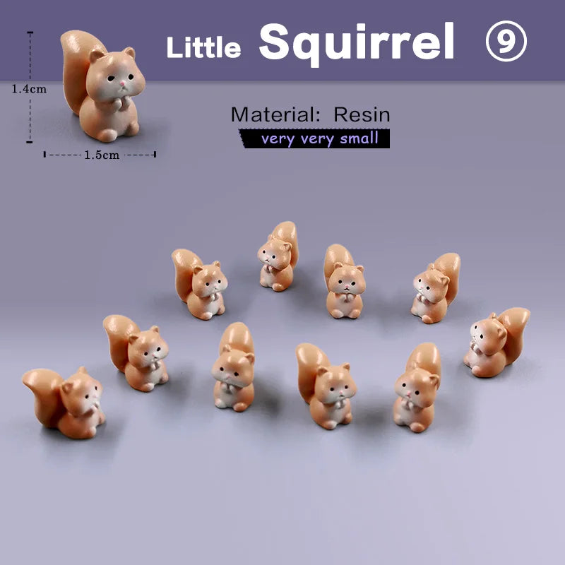 Miniature Animal Figurines 10Pcs