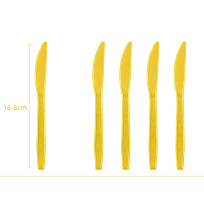 Disposable Plastic Cutlery Set 24Pcs