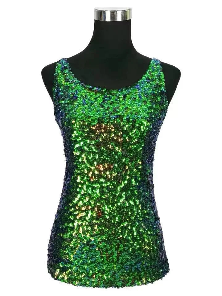 Women Glitter Tank Top