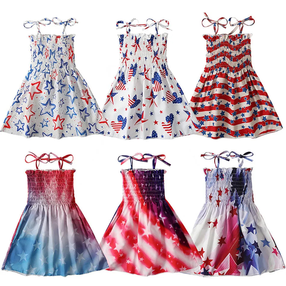 Girl Dress American Holliday Themed