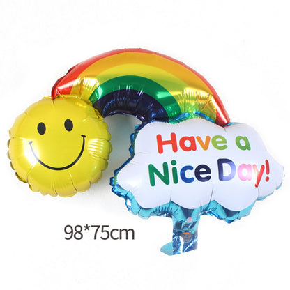 Rainbow Foil Balloons