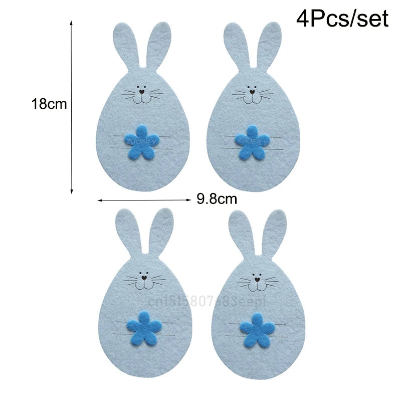 Easter Felt Cutlery Holder 4Pcs