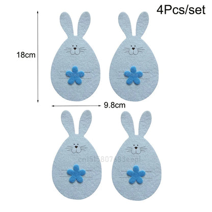 Easter Felt Cutlery Holder 4Pcs