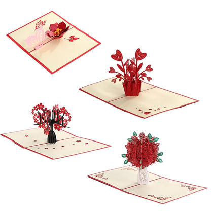 Roses 3D Pop Greeting Card