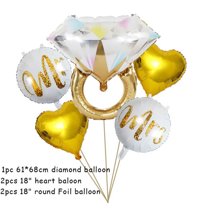 Mr&Mrs Wedding Foil Balloons