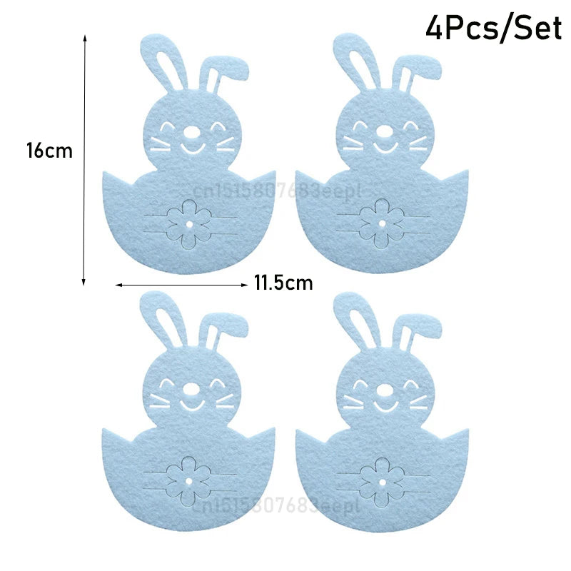 Easter Felt Cutlery Holder 4Pcs