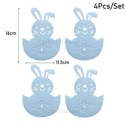 Easter Felt Cutlery Holder 4Pcs