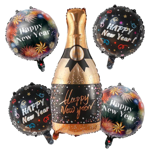 New Year Foil Balloons Sets 5Pcs