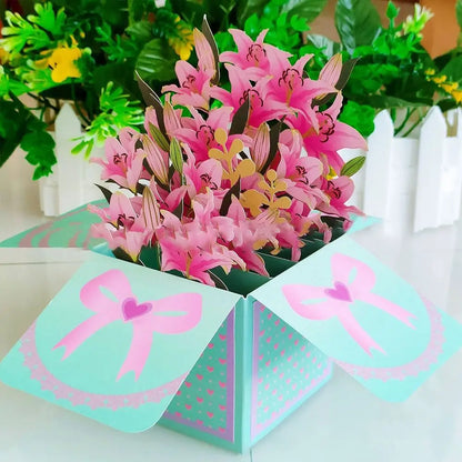 Bouquet Greeting Card 3D Pop-up