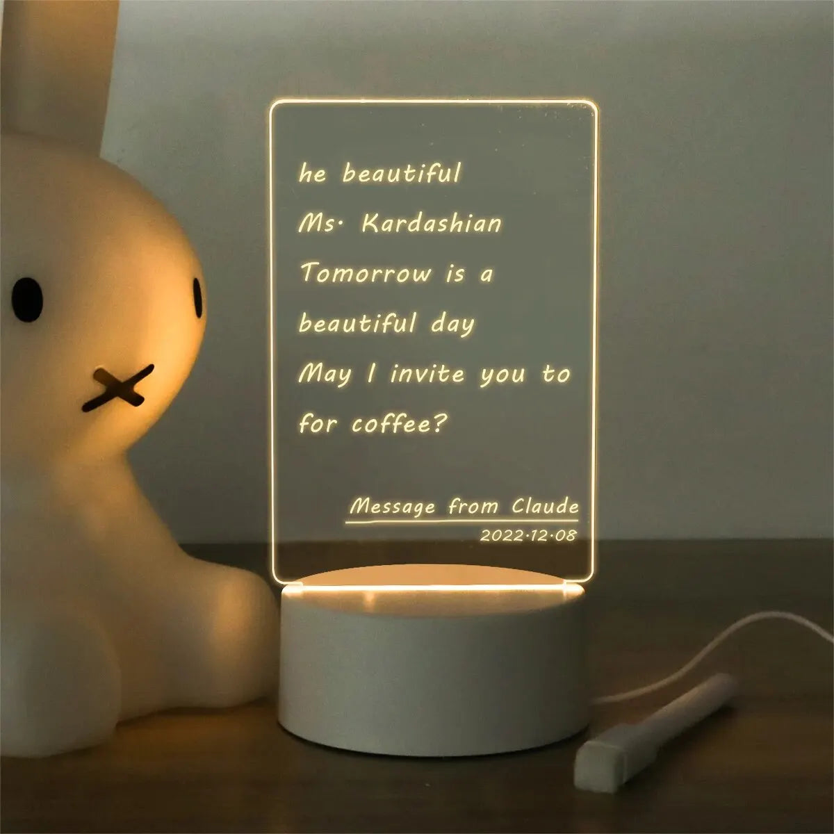 Desk Lamp Note/Message Board