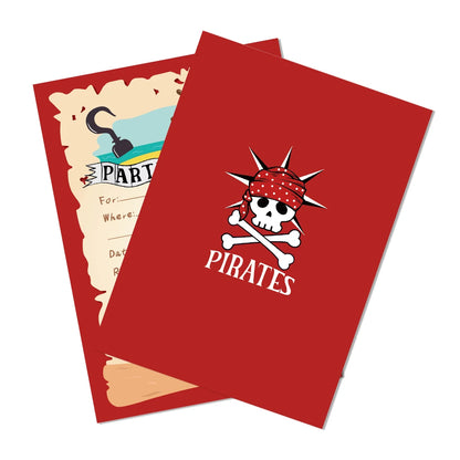 Pirate Invitations Cards 10pcs