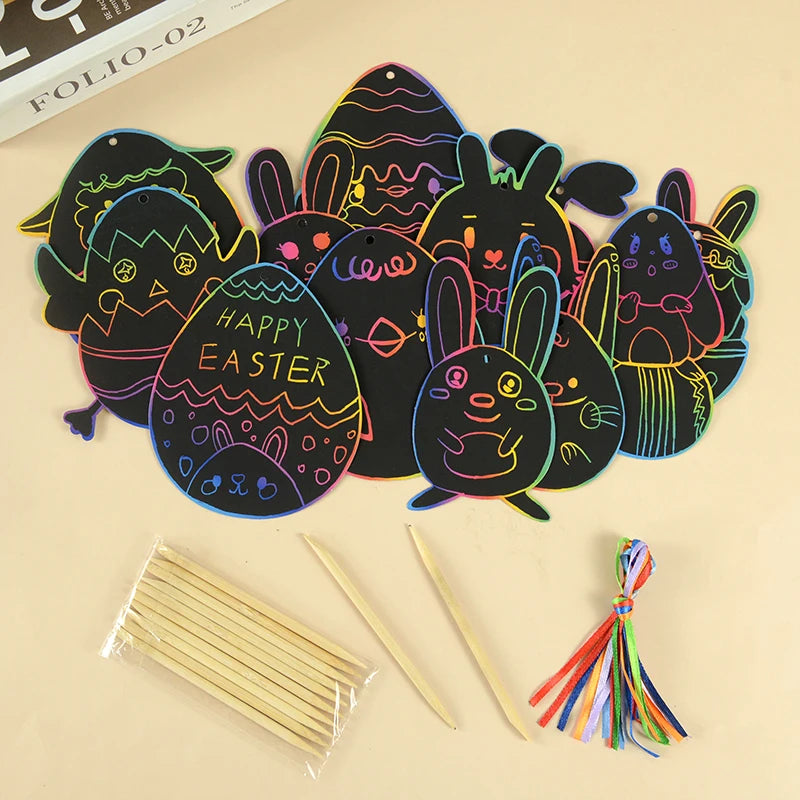 Easter Scratch Art Paper Set