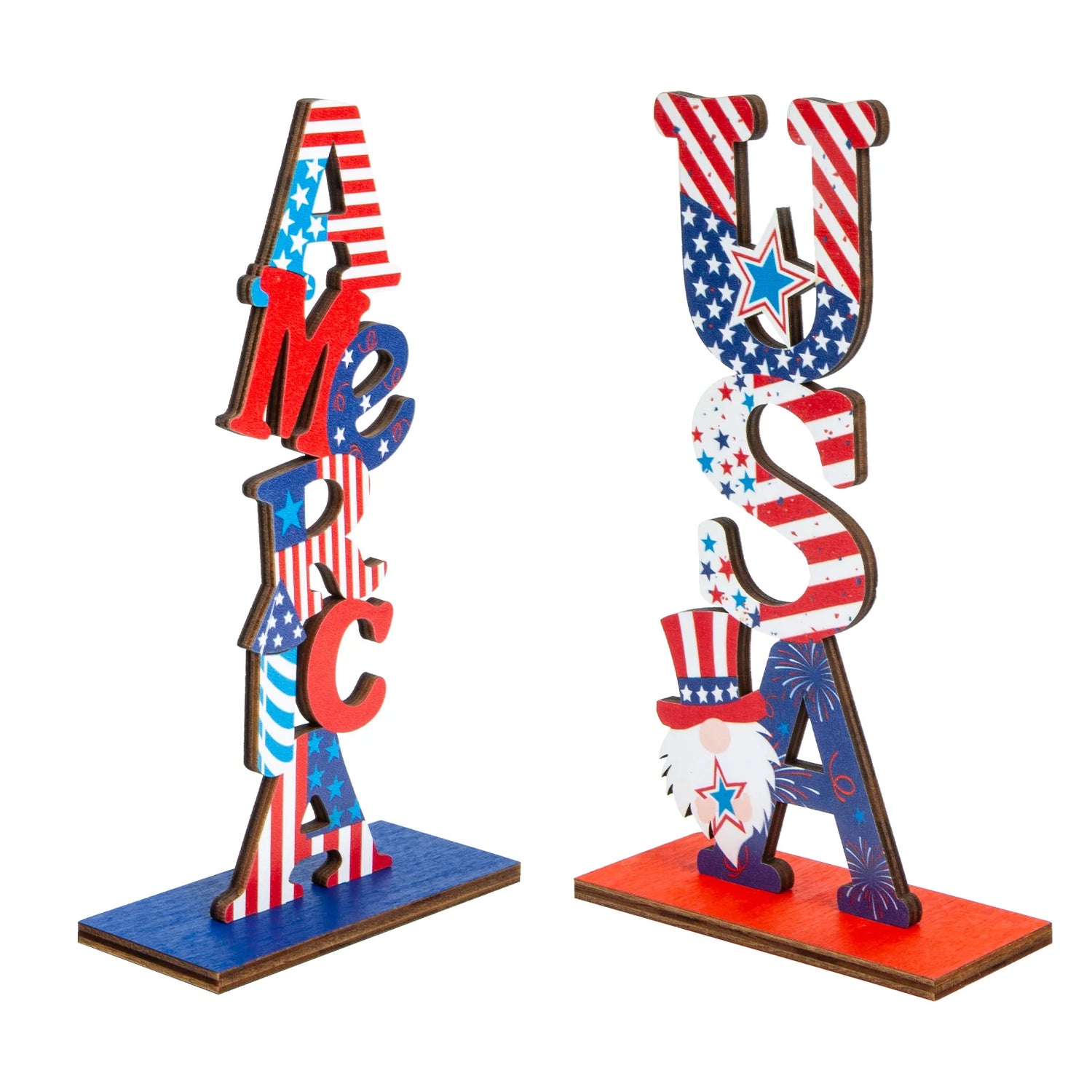 American Style Wooden Sign 2Pcs