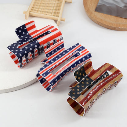 American Flag Hair Claw 8cm