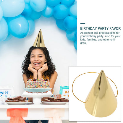 Mini Gold Party Hat 8Pcs