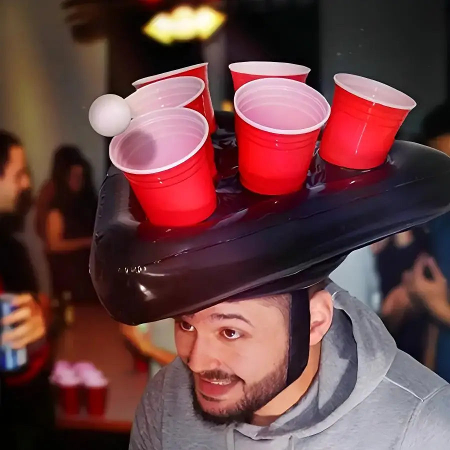 Inflatable Beer Pong Hat