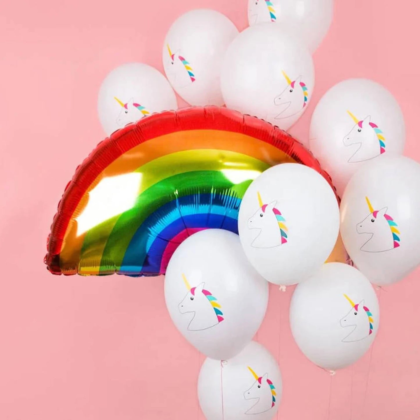 Rainbow Foil Balloons