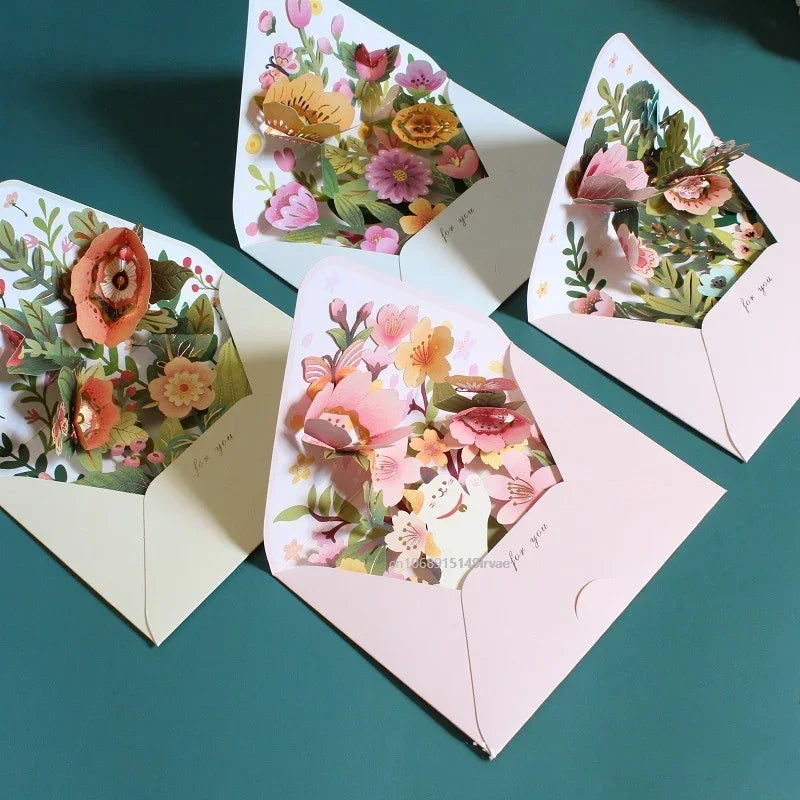 Flower Greeting Card 3D Pop-Up