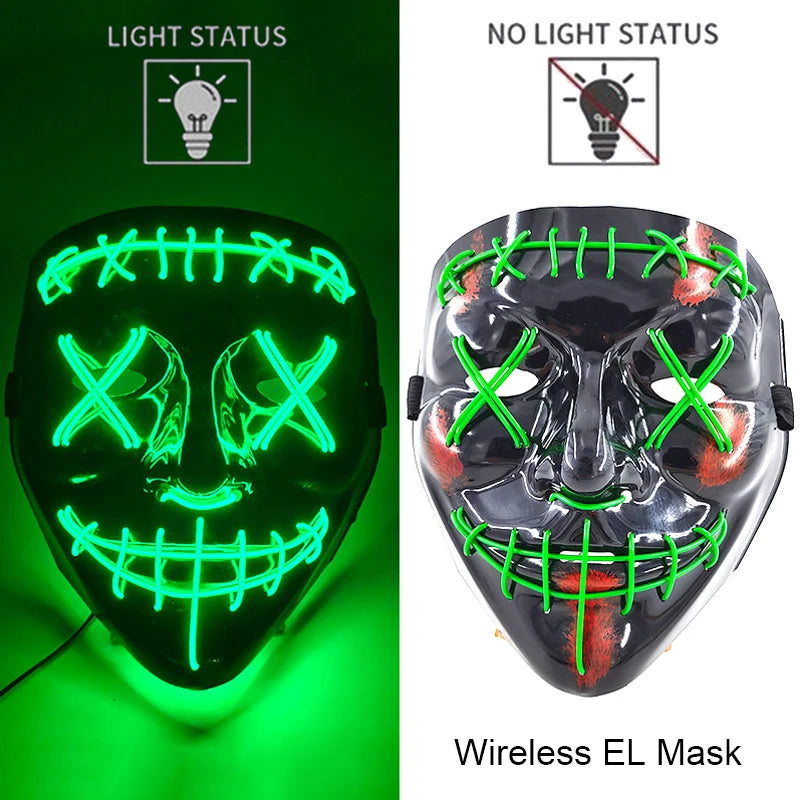 Neon LED Purge Mask