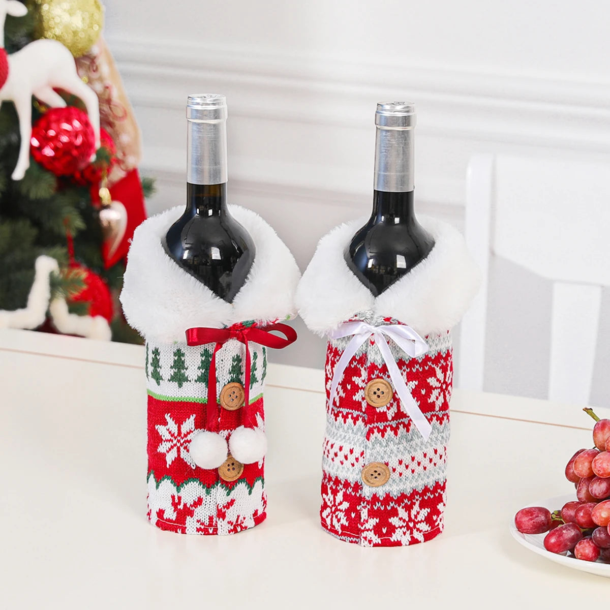 Christmas Wine Bottle Cover