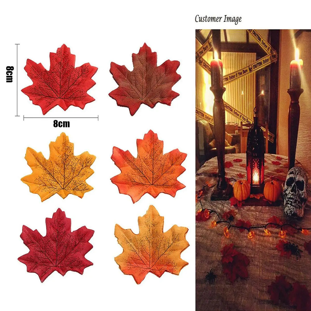 100/200Pcs Autumn Leaves