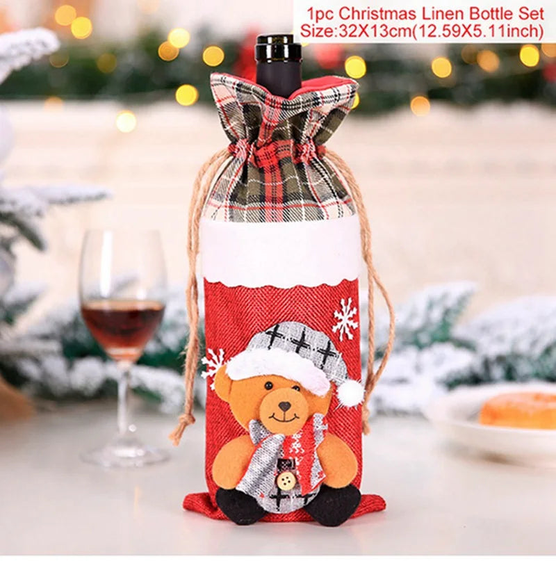 Christmas Wine Bottle Cover