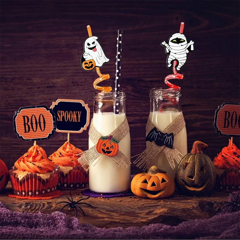 Plastic Halloween Straw 8pcs