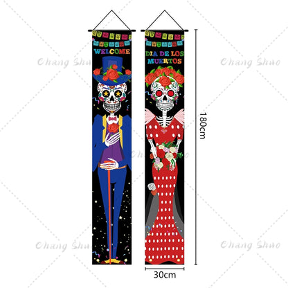 Porch Banner Dia De Los Muertos