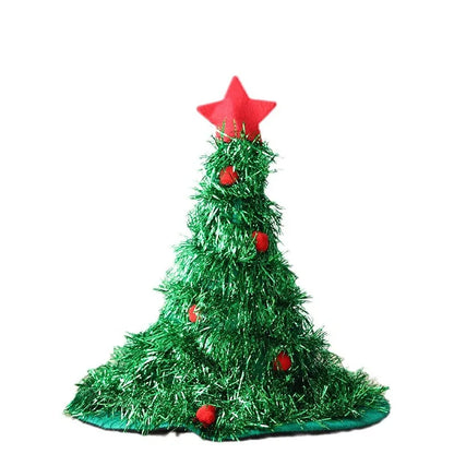 Tinsel Christmas Tree Hat