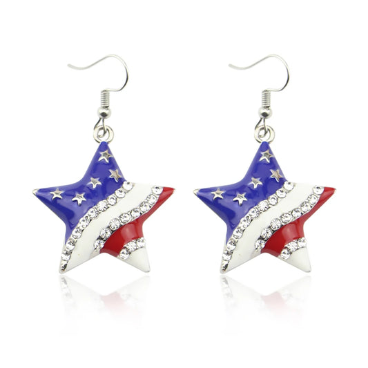 America Flag Earrings