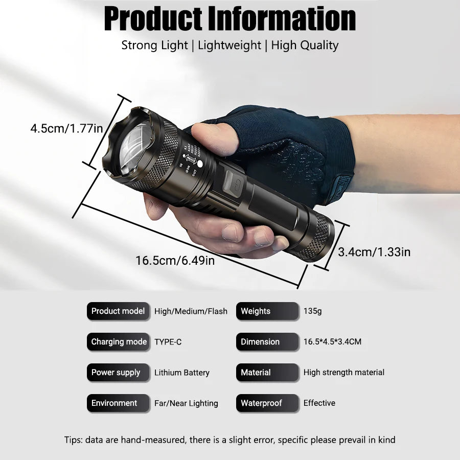 Super Bright Long Range Flashlight