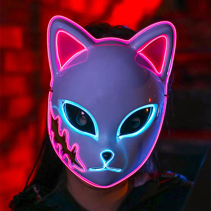 Neon LED Anime Mask