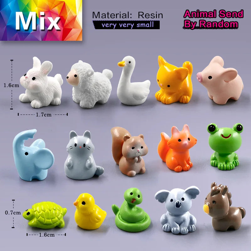 Miniature Animal Figurines 10Pcs