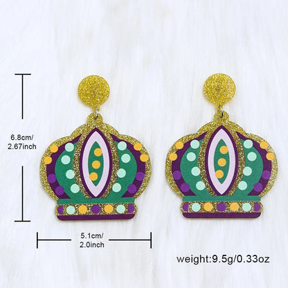 Colorful Mardi Grass Earrings